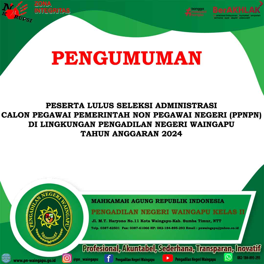20231215 Pengumuman Lulus Administrasi PPNPN